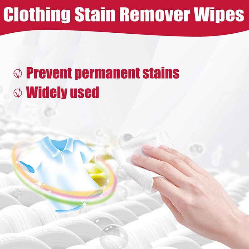 Stain Remover Wet Wipes, Individually Wrapped Emergency Ink Stain Remover for Clothes, Shoes & Bed Sheets, Fast-acting Formula for Coffee, Grease, Ink & More, Outdoor & Travel Necessity (2pcs) - Image 5